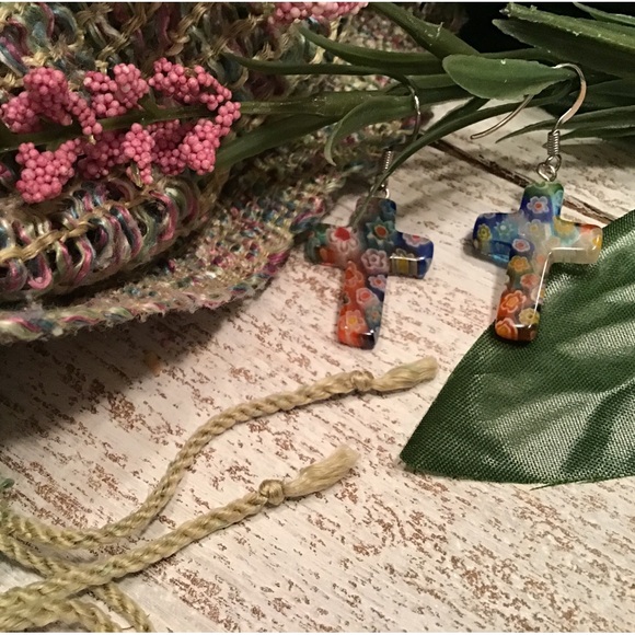 Cross Earrings - Picture 1 of 7